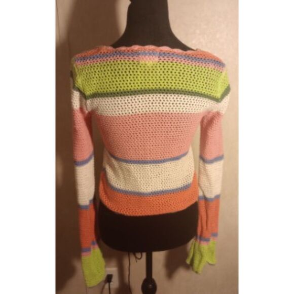 Hippie Rose Women's Size XSmall Crocheted Sweater - Picture 2 of 7
